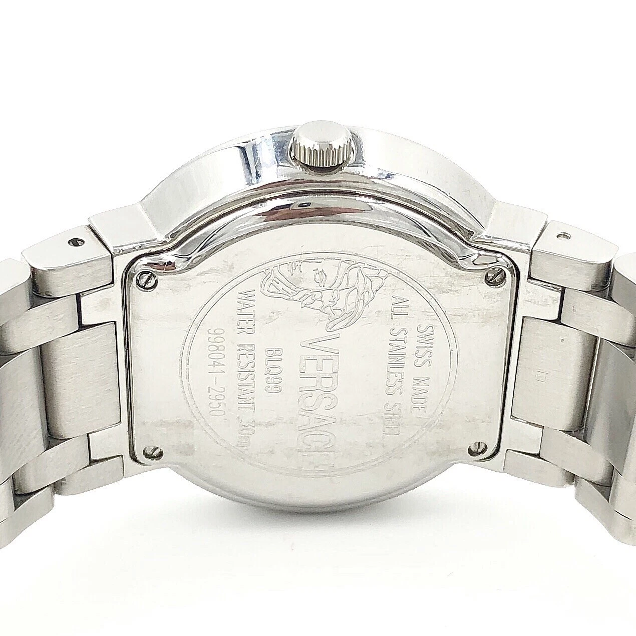 Orologio da uomo al quarzo Versace Madison BLQ99 Numerico Romano Quadrante Bianco Acciaio Inox