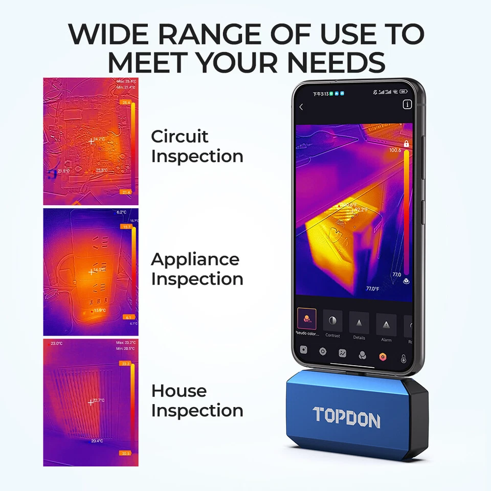 2024NEW💥TOPDON TC001 Plus Dual Lens Thermal Camera with 100W Visible Light Lens - image 3 of 4