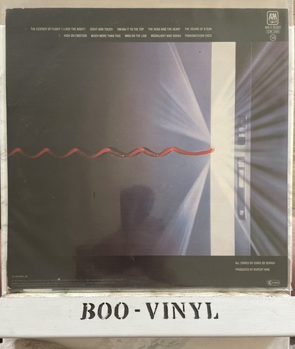 CHRIS DE BURGH MAN ON THE LINE VINYL LP +INNER LYRIC SLEEVE 1984 A&M EX/VG+ - Picture 2 of 4