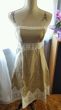 SPEECHLESS   TAN WITH WHITE   LACE DRESS   EVENING   PARTY   SUMMER   Size 5