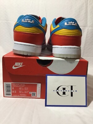 Nike Dunk Low QS LeBron James Fruity Pebbles Habanero Red (DH8009