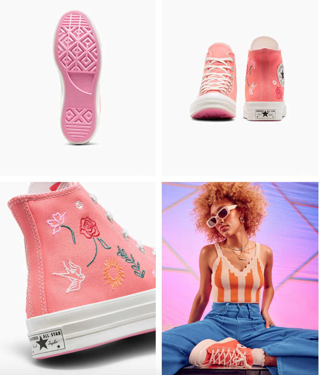 NEW Women CONVERSE Chuck 70 Summer Embroidery Shoes A10820C