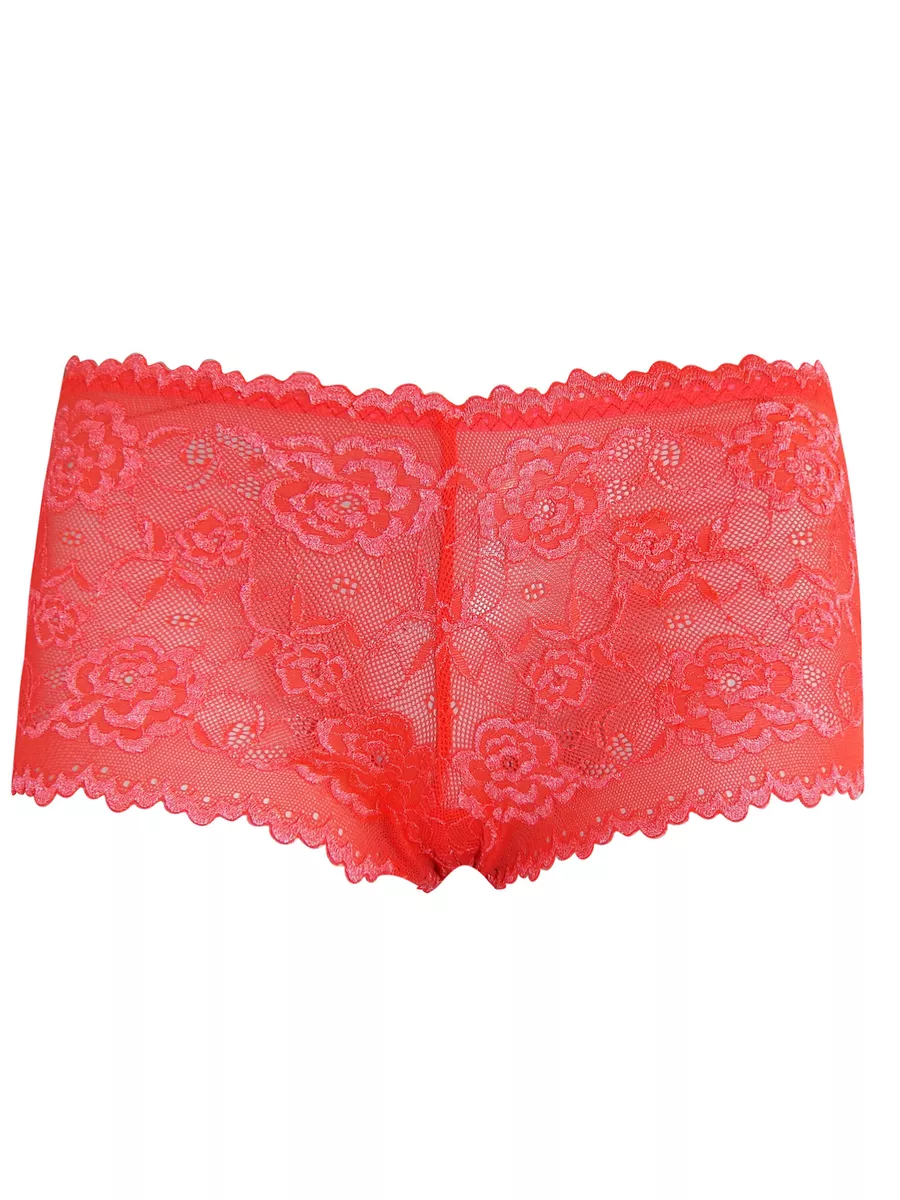 ASDA Sexy George ORANGE No VPL Floral Lace Shorts