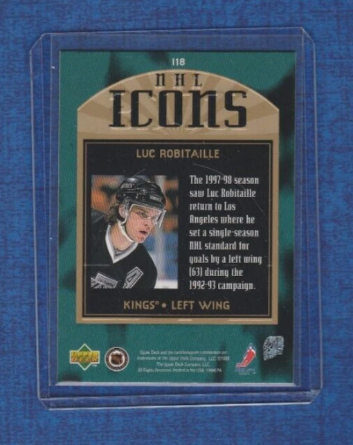 1997-98 Upper Deck SP Authentic NHL Icons # I18 Luc Robitaille - Image 2 of 2