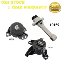 3 PCS MOTOR & TRANS MOUNT FIT 2016-2018 KIA SORENTO 2.0L - AUTO TRANS
