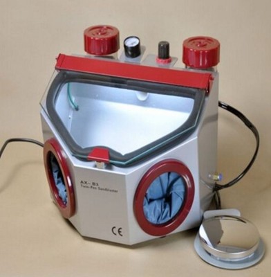 Dental Fine Blasting Unit Sandblaster Twin Pen Two Tank AX-B3 Twin Pencil CE S