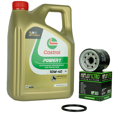 Yamaha Ölwechselset Öl Ölfilter YZF-R1 Castrol Power 1 10w40 RN01 RN04 RN09 RN12
