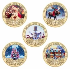 Merry Christmas - x5 Commemorative Coin Set - Stocking Filler Present