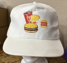 Vintage 80s Burger King Hat Snapback Burger Fries Coca Cola Coke Baseball Cap
