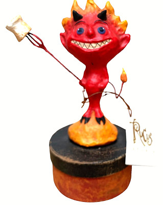 Rucus Studio Scott Smith Halloween Little Red Roaster Whimsical Folk Art 2001