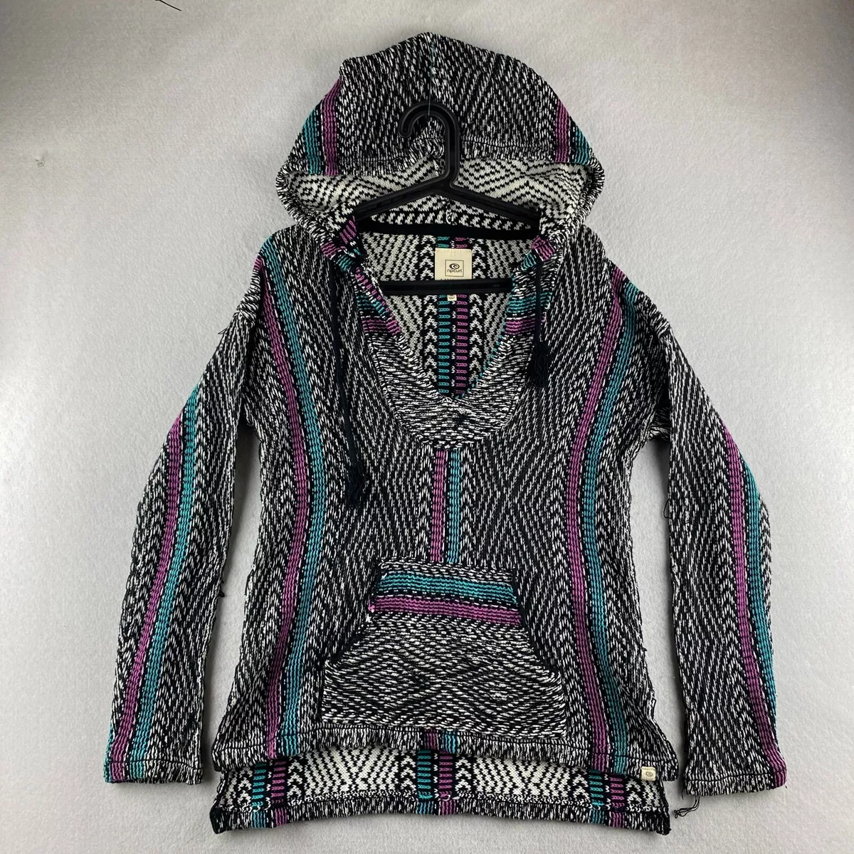 Rip Curl Hoodie Womens M Medium Multicolor Knit Pullover