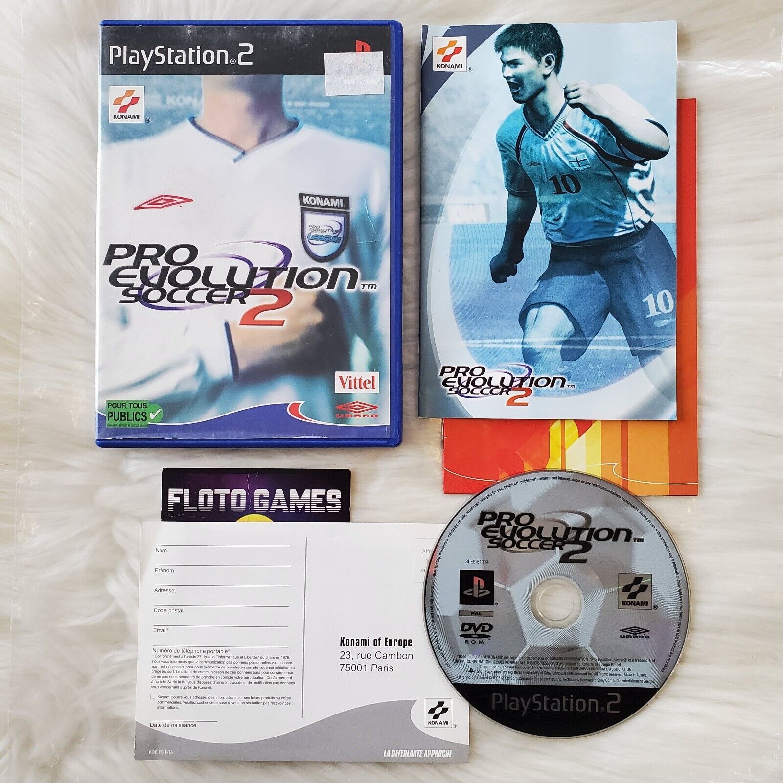Jeu Pro Evolution Soccer 2 PES 2 pour PS2 Complet PAL FR - Floto Games