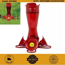 Red Pinch Waist Plastic Hummingbird Feeder , 8 Oz. Capacity