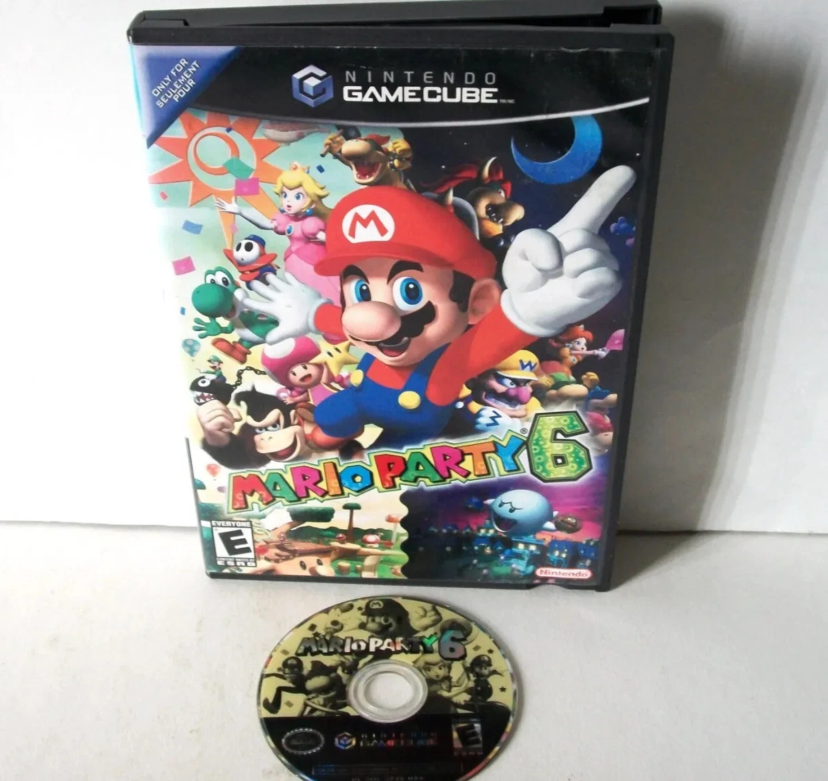 Mario Party 6 Nintendo GameCube Game Case Disc Board Games Cube No Manual No Mic