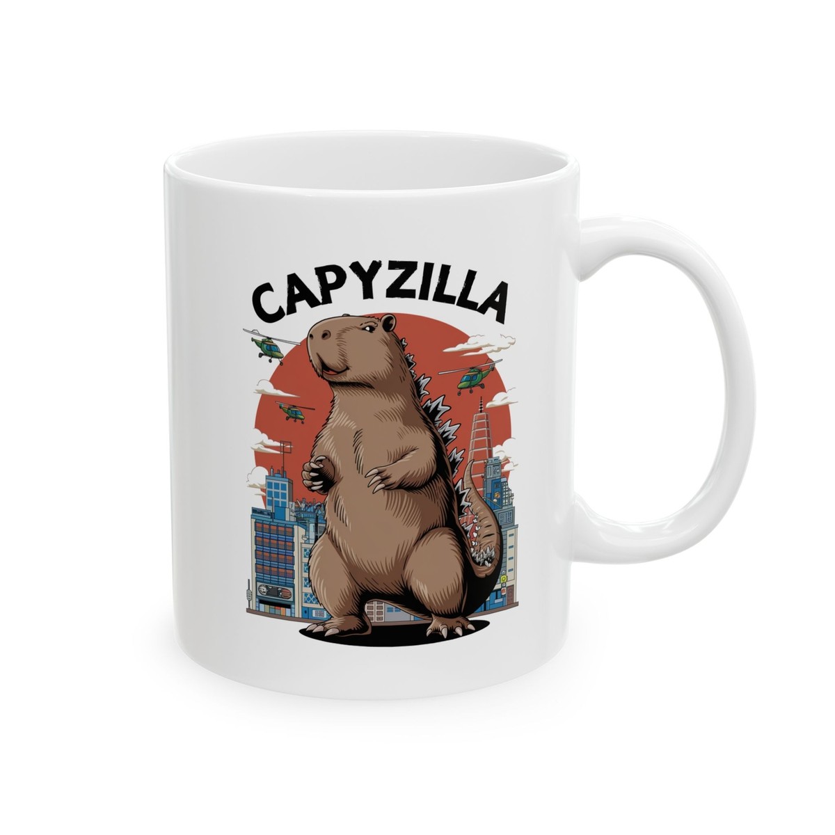 CAPYBARA CAPYZILLA TOKYO Cute Funny Comical Humor Gag Gift