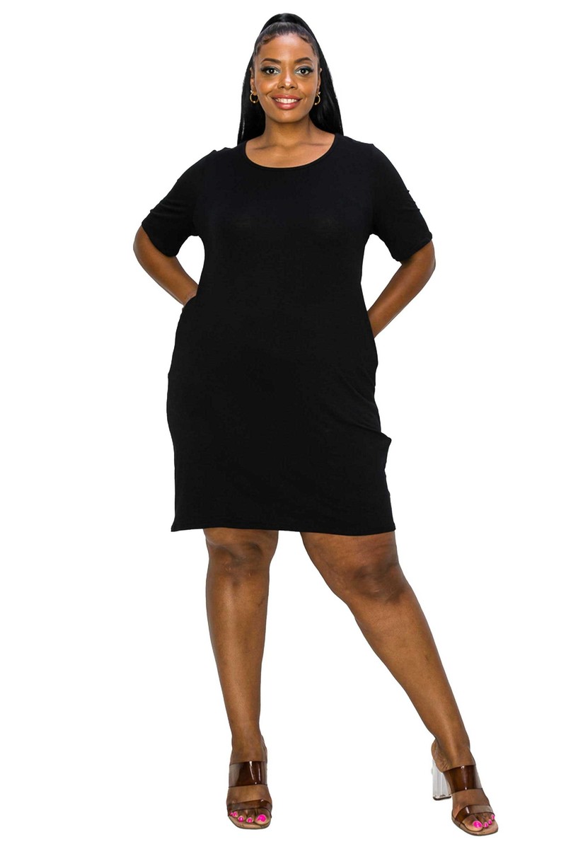 PLUS SIZE Emily Pocket T-Shirt Dress