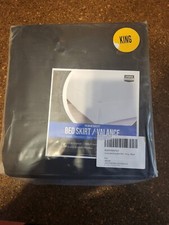 Utopia Bedding Dust Ruffle Bed skirt Black king size valance
