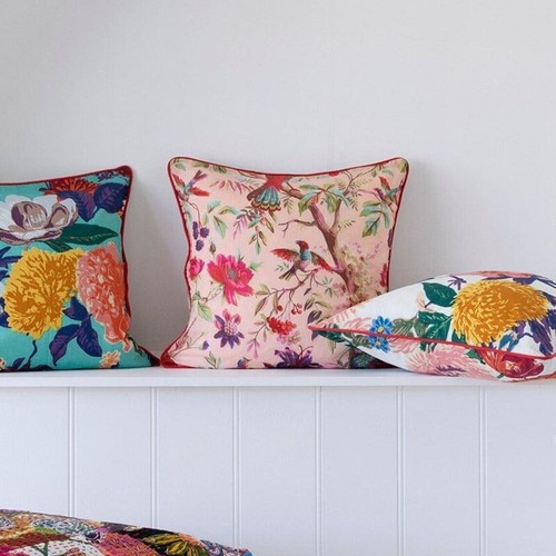 Frida Cushion Cover - Pink Bird Tree | Mexican Style - Picture 2 of 2