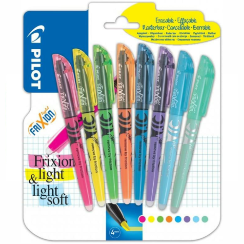 Pilot Frixion Light Soft Pastel Erasable Highlighter Set of 8 Assorted Colours - 第 1/10 張圖片