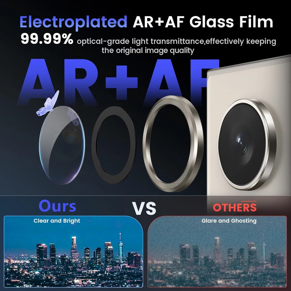 For Samsung Galaxy S24 Ultra S24 Plus Metal Rings Camera Lens Protector Cover - Image 3 of 4