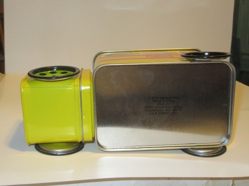 Yellow School Bus Box Tops Education Coin Bank Metal Tin General Mills 2012 - Picture 7 of 7
