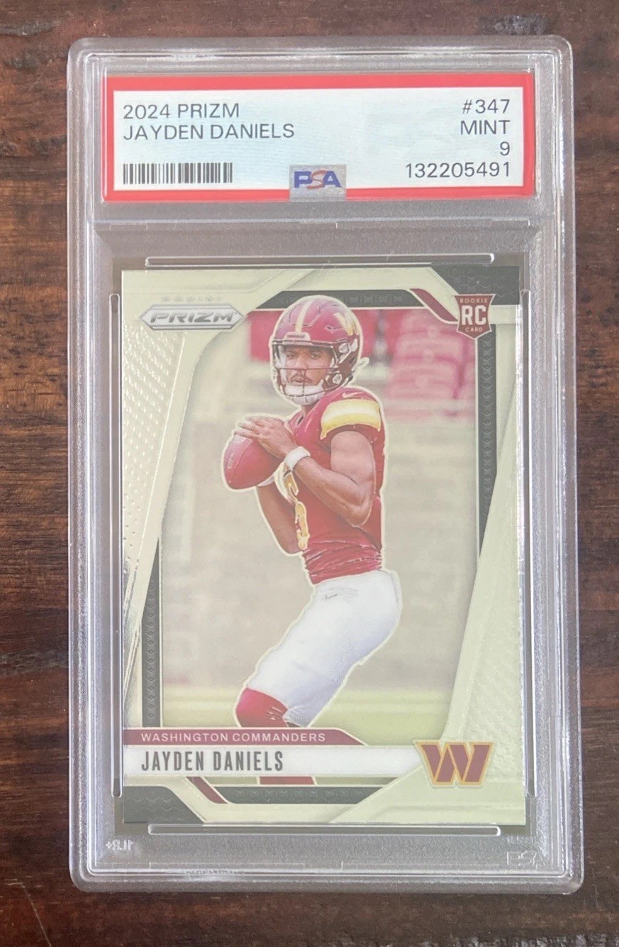 2024 Panini Prizm #347 Jayden Daniels (RC) Graded PSA 9 MINT CONDITION!