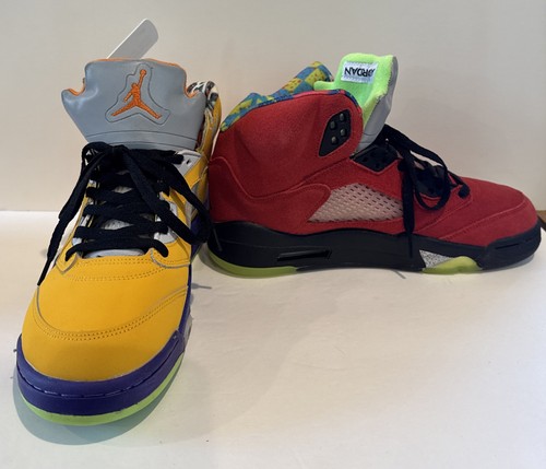 Jordan 5 Retro SE Talla 8.5 Solar Naranja Og Todo Rojo Amarillo Azul DS Air Jordan NUEVO - Imagen 4 de 24