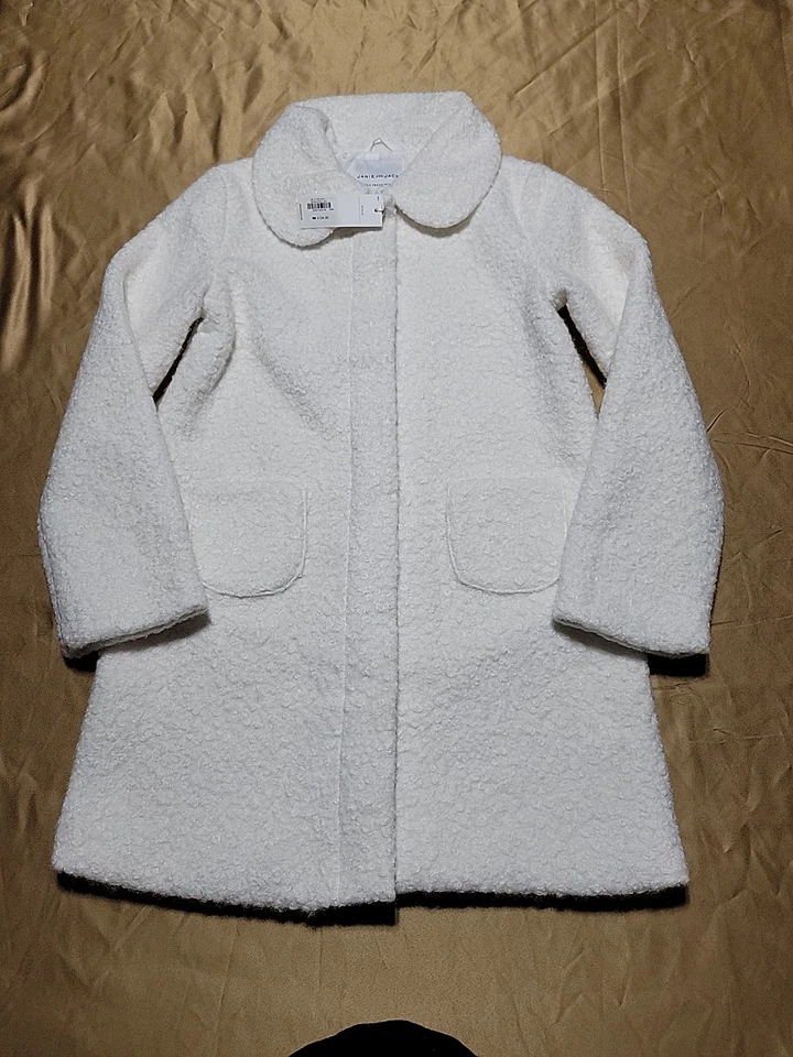 Abrigo Janie and Jack (color blanco) JJ Holiday niñas pequeñas (talla 10-12) Foto 2 de 4