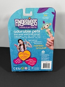 Fingerlings Baby Monkey Light Teal With Purple Hair Zoe Interactive Friend Toy