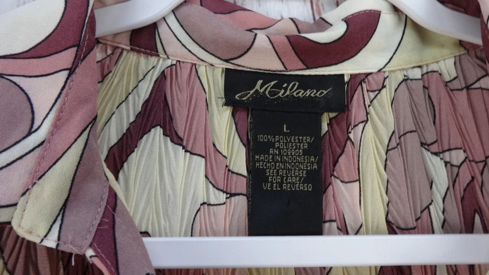 Blusa de Colección Milano Para Mujer Grande con Botones Top Estampado Completo De Gran Tamaño Foto 3 de 4