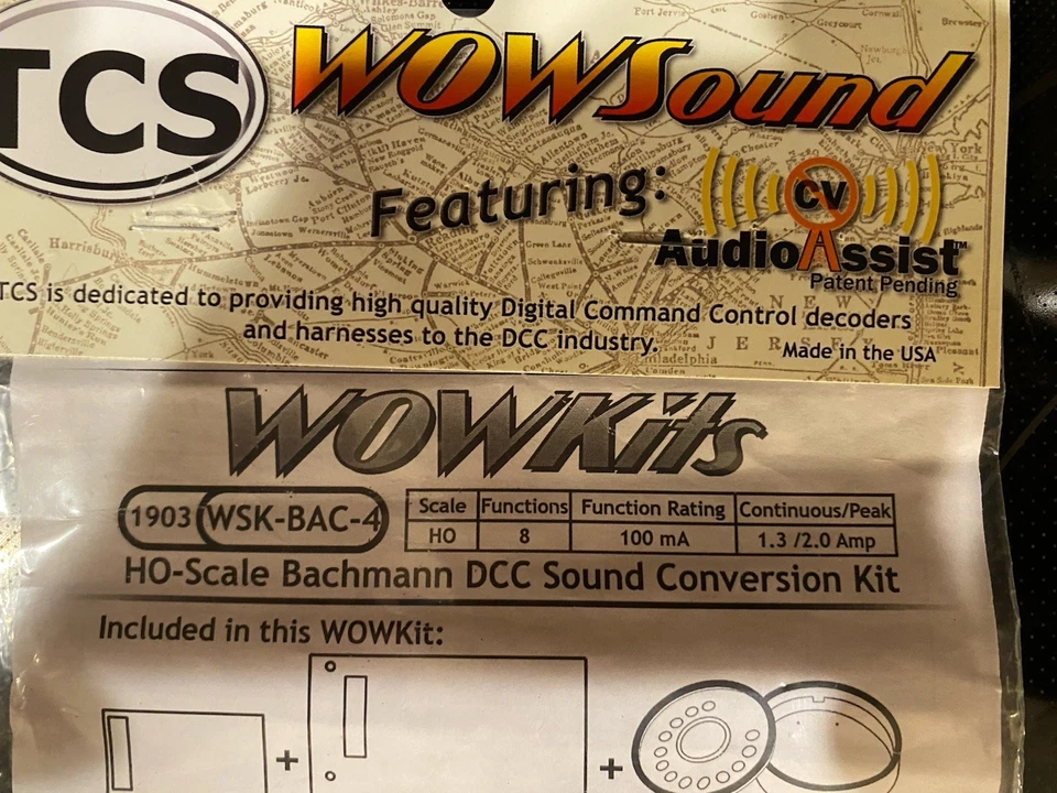 TCS DCC WSK-BAC-4 WOWKit ~ WOWSound Decoder ~ For Bachmann Richmond 4-4-0 ~ 1903 - Image 3 of 4