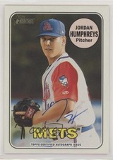 2018 Topps Heritage Minor League Edition Real One Jordan Humphreys Auto 3d5