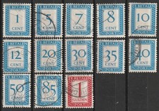 78) NETHERLANDS - NEDERLAND PORTO  1947 /1958   USED  WATERMARK VERTICAL PERFECT