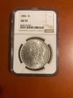 1886 $1 Morgan Silver Dollar NGC AU 55