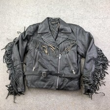 Vintage Harley-Davidson Jacket Womens Small 42 Leather Fringe American Cowhide