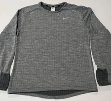 Nike Running Men’s Therma-FIT Pullover Gray Large Long Sleeve Top