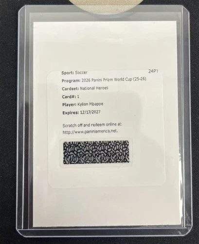 2026 Panini Prizm FIFA World Cup Kylian Mbappe National Heroes Auto
