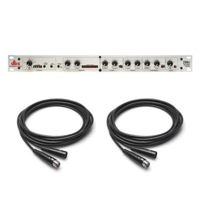 dbx 286S Preamplifier Channel Strip Mic Pre Amp w/ 2X 25' XLR 1U, Transparent