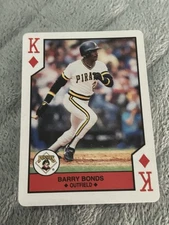 Barry Bonds 1990 The US Playing Card Co #K Pittsburgh Pirates Baseball Card NM
