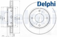 2X Bremsscheibe Delphi BG3987 2 Bremsscheiben Vorderachse Vorne