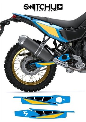 Aufkleber Für Schwinge Kompatibel Mit YAMAHA TENERE 700 RALLY 2025 2026 Sky Blue