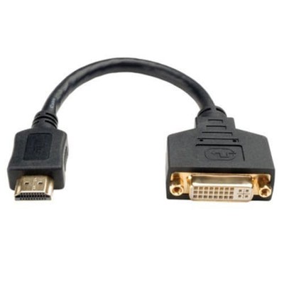 1Pc EATON CORPORATION P132-08N 8 Inch DVI-D Female to HDMI Male Gold Adapte