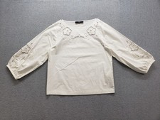 Weekend Max Mara Women Blouse Top M White Emb...