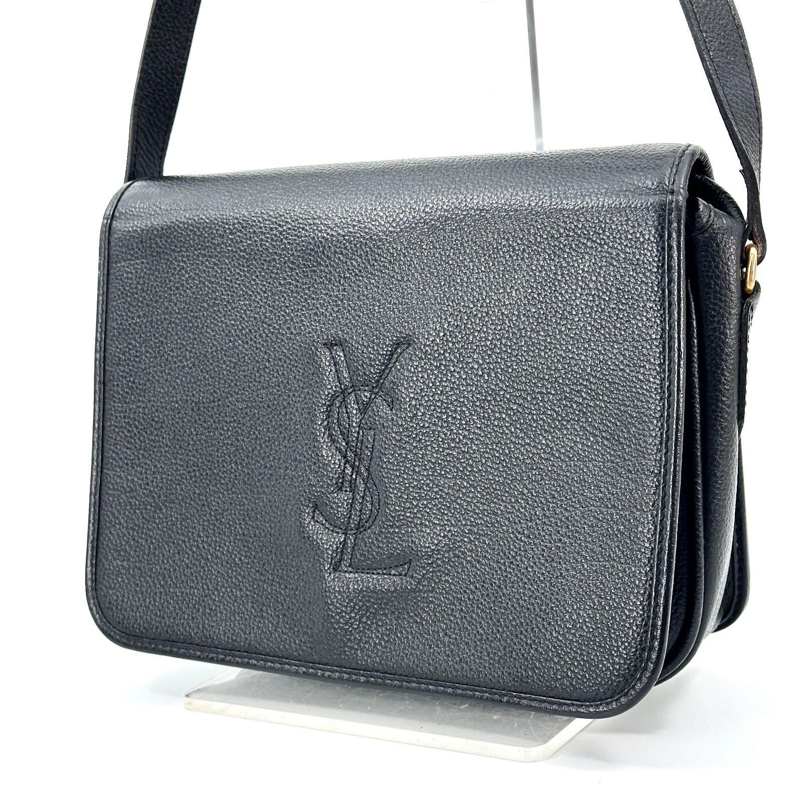 Borsa a tracolla Yves Saint Laurent pelle vintage YSL nera autentica #876