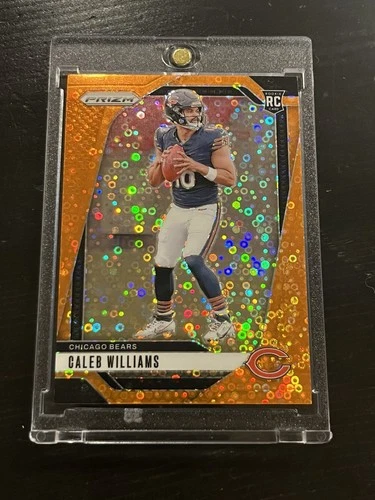 Caleb Williams 2024 Panini Prizm Orange Disco Prizm RC Rookie #301 Chicago Bears