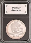 DENVER BRONCOS 100TH NFL 1960  INAUGURAL SEASON 1oz .999 SILVER COIN DANBURY MIN