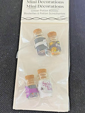 ASHLAND HALLOWEEN DECOR MINI DECORATION GLITTER POTION BOTTLES 4PC FREE SHIP