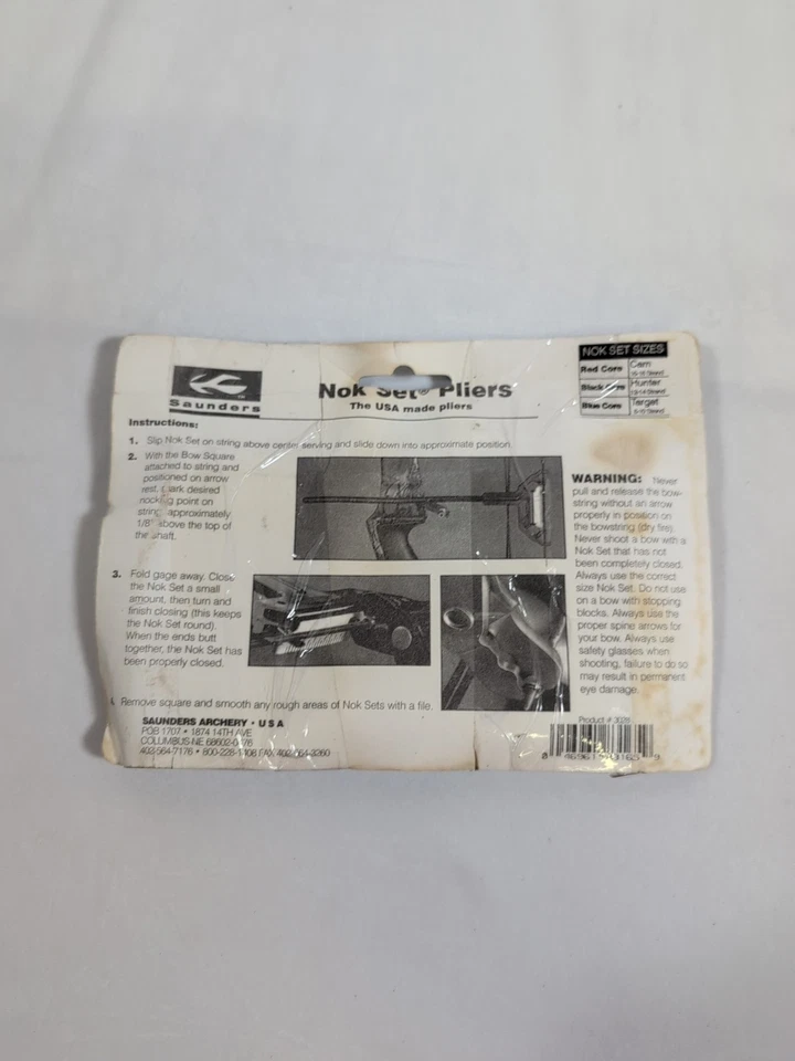 Saunders Nok Pliers with Grip Coated Steel w/ 6 Nok Sets - Made In USA - Image 4 of 4