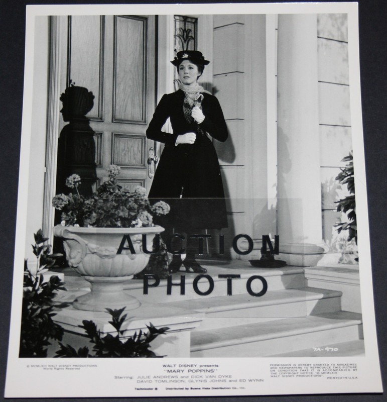MARY POPPINS Vintage Photo JULIE ANDREWS  End Scene ORIGINAL Rare DISNEY 1963