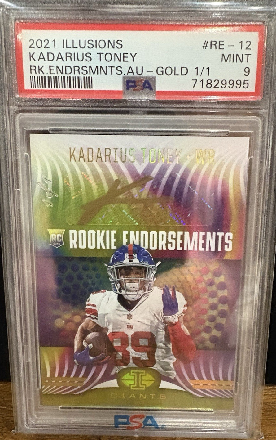 Kadarius Toney Panini Illusions Rookie Endorsements Autographs #RE12 Gold 1/1